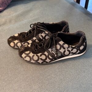 Coach Monogram Black and Gray Sneakers